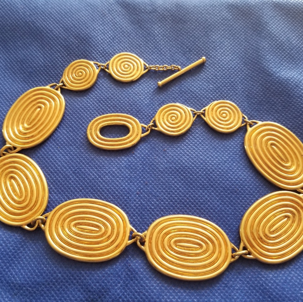 Gold plated statement necklace
